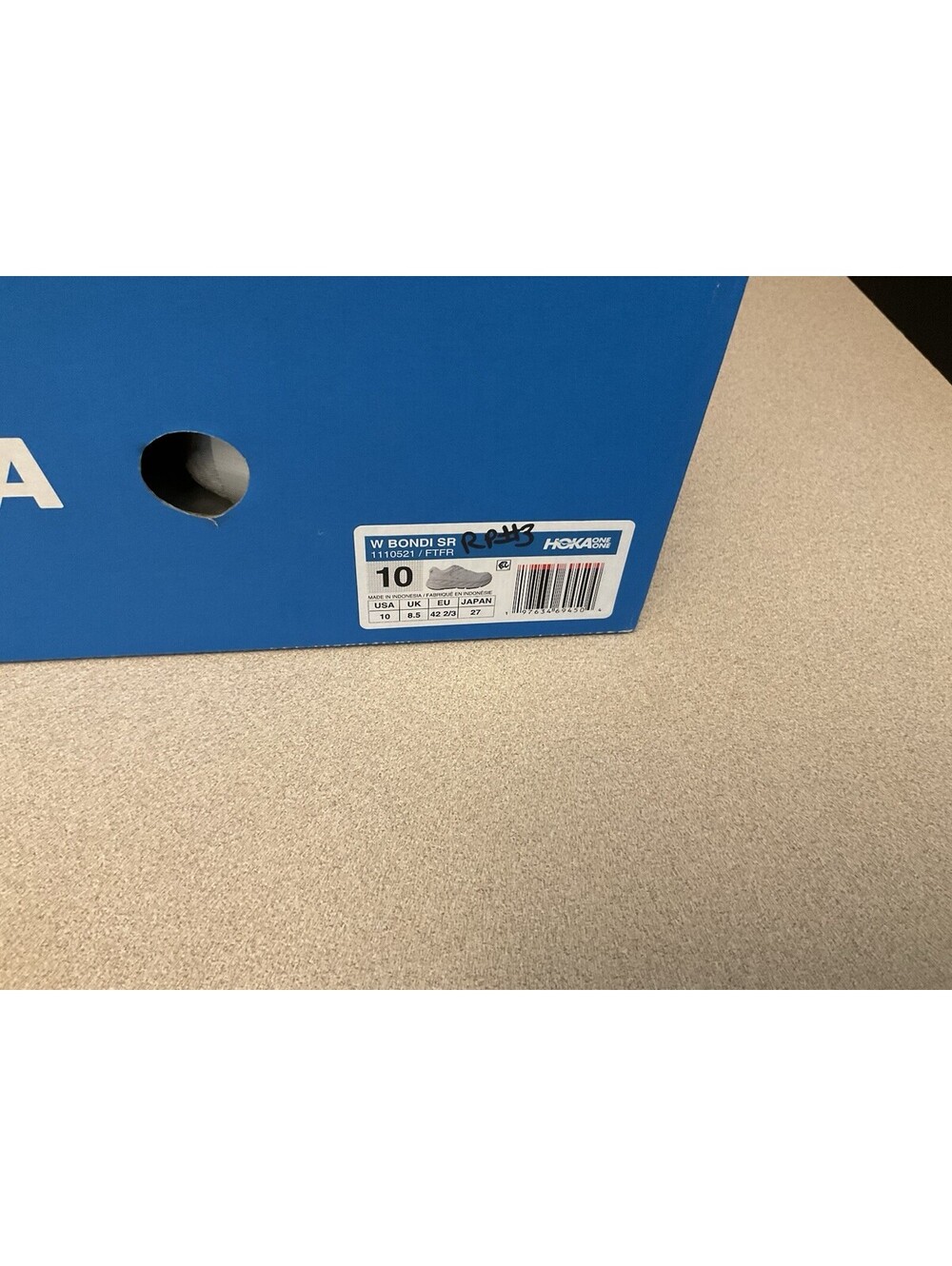 New! Womens Hoka One One Bondi SR Triple White Slip Resistant Shoes. Size 10. - Picture 5 of 11